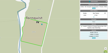 Nueva Roma, Tornquist, Tornquist, Buenos Aires, 0 , 0 ,0,Campo,Alquiler,Nueva Roma ,0,2033