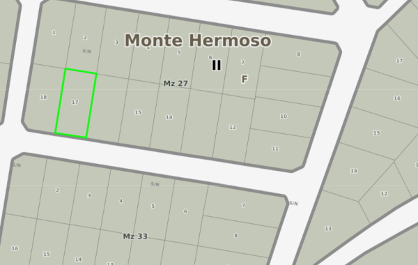 Rodríguez Peña e/ Aladino y Las Galletas, Monte Hermoso, Buenos Aires, ,Terreno,Venta,Rodríguez Peña e/ Aladino y Las Galletas ,1807