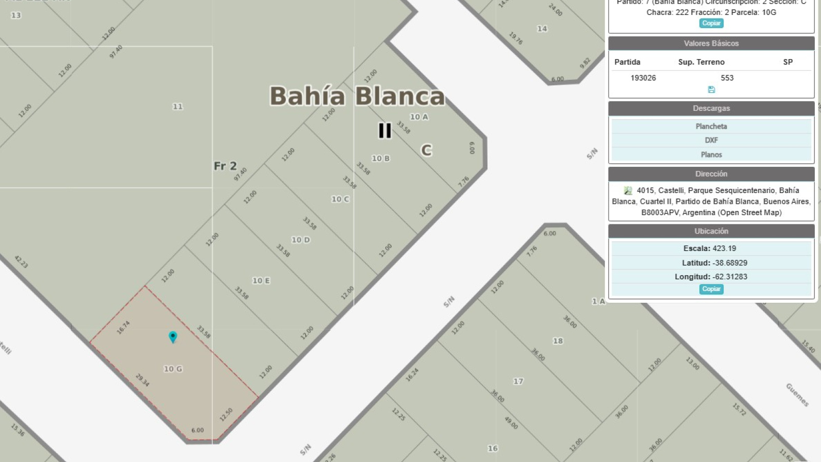 4001 Castelli, 8000, Bahia Blanca, Buenos Aires, 8000, 0 , 0 ,0,Terreno,Venta,Castelli ,0,1934